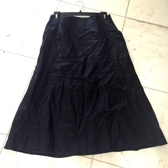 Richard Malcolm 100% linen black skirt size 14 - Picture 6 of 15